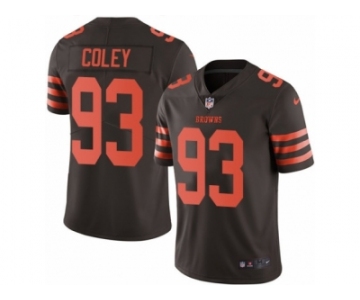 Men Nike Cleveland Browns #93 Trevon Coley Limited Brown Rush Vapor Untouchable NFL Jersey