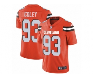 Men Nike Cleveland Browns #93 Trevon Coley Orange Alternate Vapor Untouchable Limited Player NFL Jersey