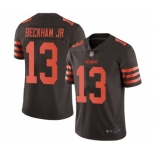 Men's Cleveland Browns #13 Odell Beckham Jr. Limited Brown Rush Vapor Untouchable Football Jersey