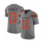 Men's Cleveland Browns #13 Odell Beckham Jr. Limited Gray Inverted Legend Football Jersey