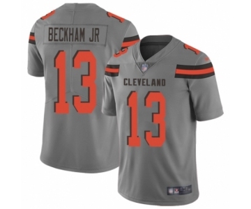 Men's Cleveland Browns #13 Odell Beckham Jr. Limited Gray Inverted Legend Football Jersey