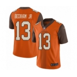 Men's Cleveland Browns #13 Odell Beckham Jr. Limited Orange City Edition Football Jersey