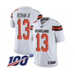 Men's Cleveland Browns #13 Odell Beckham Jr. White 100th Season Vapor Untouchable Limited Player Football Jersey