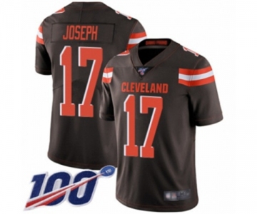 Men's Cleveland Browns #17 Greg Joseph Brown Team Color Vapor Untouchable Limited Player 100th Season Football Jersey