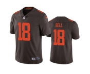 Men's Cleveland Browns #18 David Bell Brown Vapor Untouchable Limited Stitched Jersey