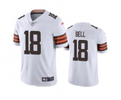 Men's Cleveland Browns #18 David Bell White Vapor Untouchable Limited Stitched Jersey