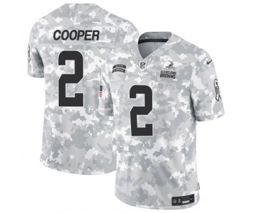 Men's Cleveland Browns #2 Amari Cooper 2024 F.U.S.E Arctic Camo Salute To Service Limited Stitched Football Jersey