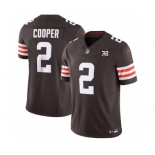 Men's Cleveland Browns #2 Amari Cooper Brown 2023 F.U.S.E. With Jim Brown Memorial Patch Vapor Untouchable Limited Football Stitched Jersey