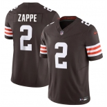 Men's Cleveland Browns #2 Bailey Zappe Brown 2024 F.U.S.E. Vapor Limited Stitched Football Jersey