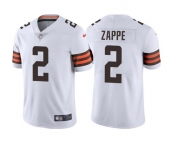 Men's Cleveland Browns #2 Bailey Zappe White Vapor Limited Stitched Football Jersey