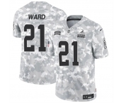 Men's Cleveland Browns #21 Denzel Ward 2024 F.U.S.E Arctic Camo Salute To Service Limited Stitched Football Jersey