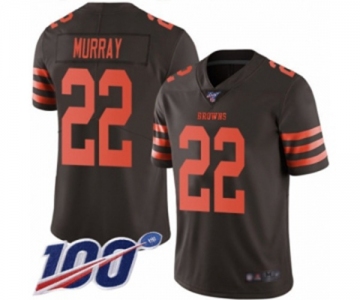 Men's Cleveland Browns #22 Eric Murray Limited Brown Rush Vapor Untouchable 100th Season Football Jersey