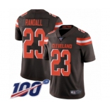 Men's Cleveland Browns #23 Damarious Randall Brown Team Color Vapor Untouchable Limited Player 100th Season Football Jersey