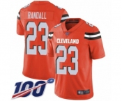 Men's Cleveland Browns #23 Damarious Randall Orange Alternate Vapor Untouchable Limited Player 100th Season Football Jersey