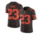 Men's Cleveland Browns #23 Joe Haden Nike Brown Color Rush Limited Jersey