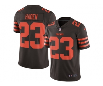 Men's Cleveland Browns #23 Joe Haden Nike Brown Color Rush Limited Jersey