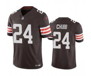 Men's Cleveland Browns #24 Nick Chubb Brown 2023 F.U.S.E. Vapor Untouchable Limited Stitched Jersey