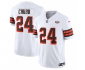 Men's Cleveland Browns #24 Nick Chubb White 2023 F.U.S.E. 1946 Collection Vapor Untouchable Limited Football Stitched Jersey