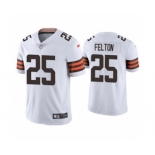 Men's Cleveland Browns #25 Demetric Felton 2021 White Vapor Untouchable Limited Stitched Jersey