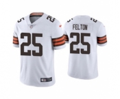 Men's Cleveland Browns #25 Demetric Felton 2021 White Vapor Untouchable Limited Stitched Jersey