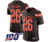 Men's Cleveland Browns #26 Greedy Williams Brown Team Color Vapor Untouchable Limited Player 100th Season Football Jersey