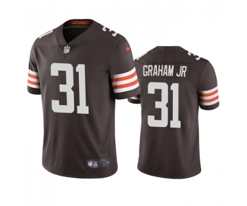 Men's Cleveland Browns #31 Thomas Graham Jr. Brown Vapor Untouchable Limited Jersey