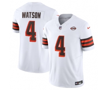 Men's Cleveland Browns #4 Deshaun Watson White 2023 F.U.S.E. 1946 Collection Vapor Untouchable Limited Football Stitched Jersey