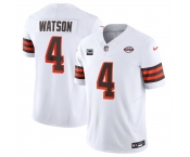 Men's Cleveland Browns #4 Deshaun Watson White 2024 F.U.S.E. With 2-Star C Patch 1946 Collection Vapor Untouchable Limited Stitched Jersey