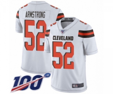 Men's Cleveland Browns #52 Ray-Ray Armstrong White Vapor Untouchable Limited Player 100th Season Football Jersey