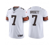 Men's Cleveland Browns #7 Jacoby Brissett White Vapor Untouchable Limited Stitched Jersey