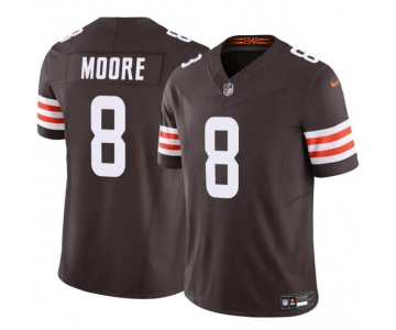 Men's Cleveland Browns #8 Elijah Moore Brown 2023 F.U.S.E Vapor Limited Football Stitched Jersey