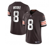 Men's Cleveland Browns #8 Elijah Moore Brown Vapor Limited Football Stitched Jersey