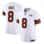 Men's Cleveland Browns #8 Elijah Moore White 1946 Collection Vapor Limited Football Stitched Jersey