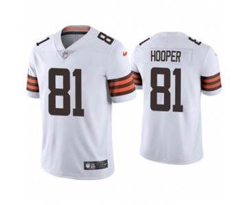 Men's Cleveland Browns #81 Austin Hooper 2021 White Vapor Untouchable Limited Stitched Football Jersey