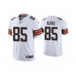 Men's Cleveland Browns #85 David Njoku 2021 White Vapor Untouchable Limited Stitched Football Jersey