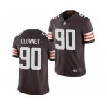 Men's Cleveland Browns #90 Jadeveon Clowney Brown Vapor Untouchable Limited Stitched Football Jersey