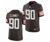 Men's Cleveland Browns #90 Jadeveon Clowney Brown Vapor Untouchable Limited Stitched Football Jersey