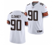 Men's Cleveland Browns #90 Jadeveon Clowney White Vapor Untouchable Limited Stitched Football Jersey