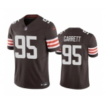 Men's Cleveland Browns #95 Myles Garrett Brown 2023 F.U.S.E. Vapor Untouchable Limited Stitched Jersey