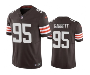 Men's Cleveland Browns #95 Myles Garrett Brown 2023 F.U.S.E. Vapor Untouchable Limited Stitched Jersey