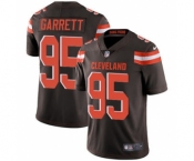 Men's Cleveland Browns #95 Myles Garrett Brown Vapor Untouchable Limited Stitched Football Jersey