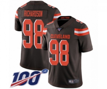 Men's Cleveland Browns #98 Sheldon Richardson Brown Team Color Vapor Untouchable Limited Player 100th Season Football Jersey