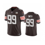 Men's Cleveland Browns #99 Za'Darius Smith Brown 2023 F.U.S.E. With Jim Brown Memorial Patch Vapor Untouchable Limited Football Stitched Jersey