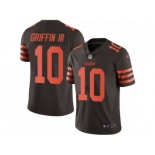 Men's Nike Cleveland Browns #10 Robert Griffin III Limited Brown Rush NFL Jersey