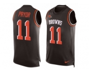 Men's Nike Cleveland Browns #11 Terrelle Pryor Limited Brown Player Name & Number Tank Top NFL Jersey