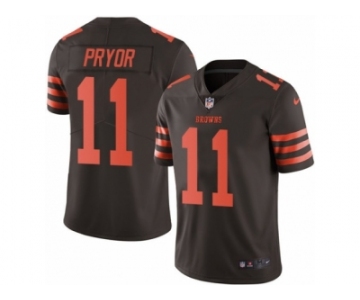 Men's Nike Cleveland Browns #11 Terrelle Pryor Limited Brown Rush NFL Jersey