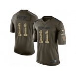 Men's Nike Cleveland Browns #11 Terrelle Pryor Limited Green Salute to Service NFL Jersey