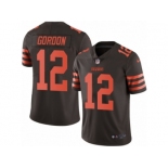 Men's Nike Cleveland Browns #12 Josh Gordon Limited Brown Rush NFL Jersey