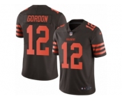 Men's Nike Cleveland Browns #12 Josh Gordon Limited Brown Rush NFL Jersey