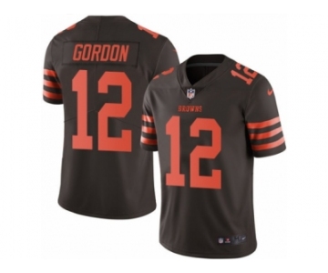 Men's Nike Cleveland Browns #12 Josh Gordon Limited Brown Rush NFL Jersey